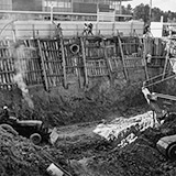 The excavation for the Center Cinema complex - the deepest in Canberra for the time.